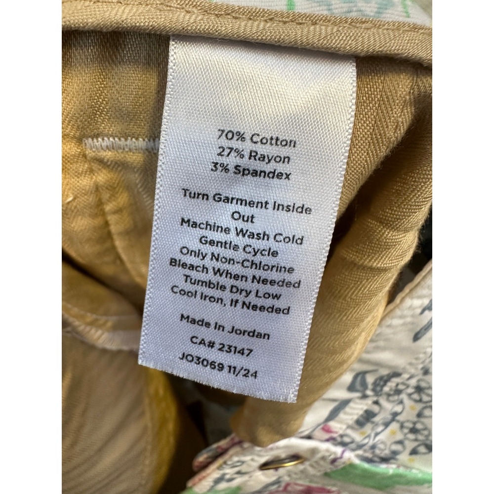 Talbots Straight Crop Pants in Whimsical Jacobean Floral Print Size 16 Summer - Picture 8 of 14